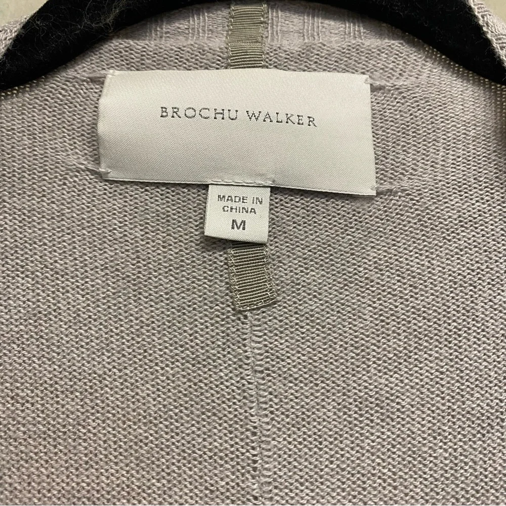 Brochu Walker Women’s Sweater Cardigan Medium Cotton Cashmere Quiet Luxury
